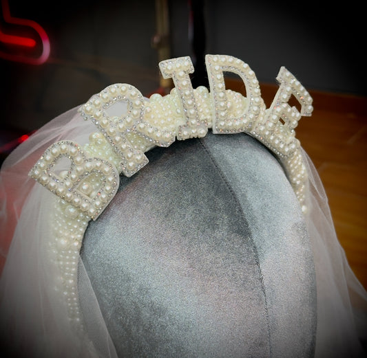 XBLACKBOX Bridal Veil Headband