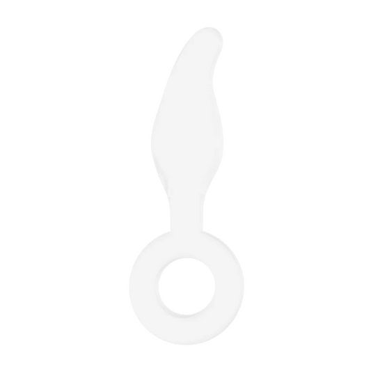 CHRYSTALINO Gripper Glass Dildo with Ring
