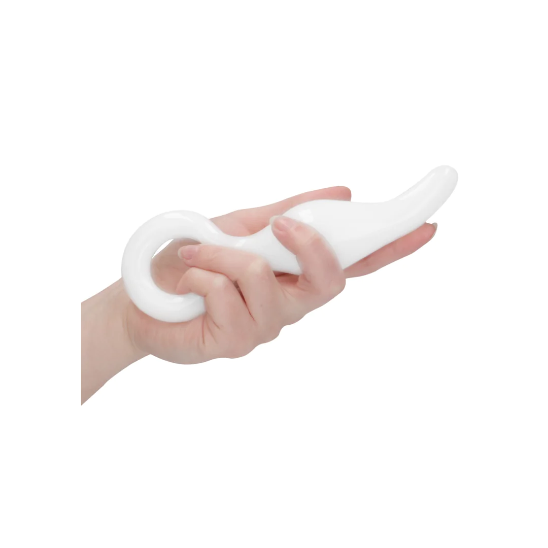 CHRYSTALINO Gripper Glass Dildo with Ring