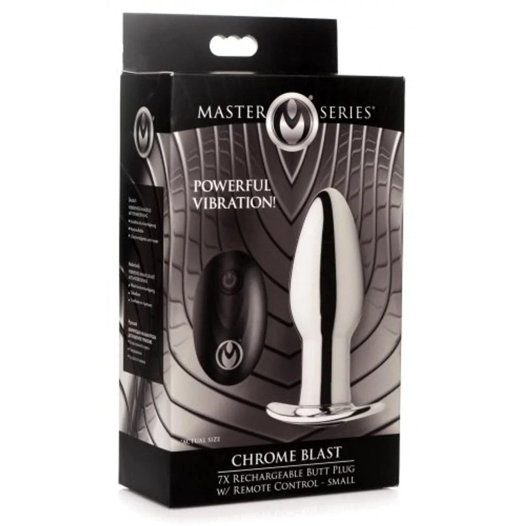 MASTERSERIES Chrome Blast Recheargable Butt Plug Small