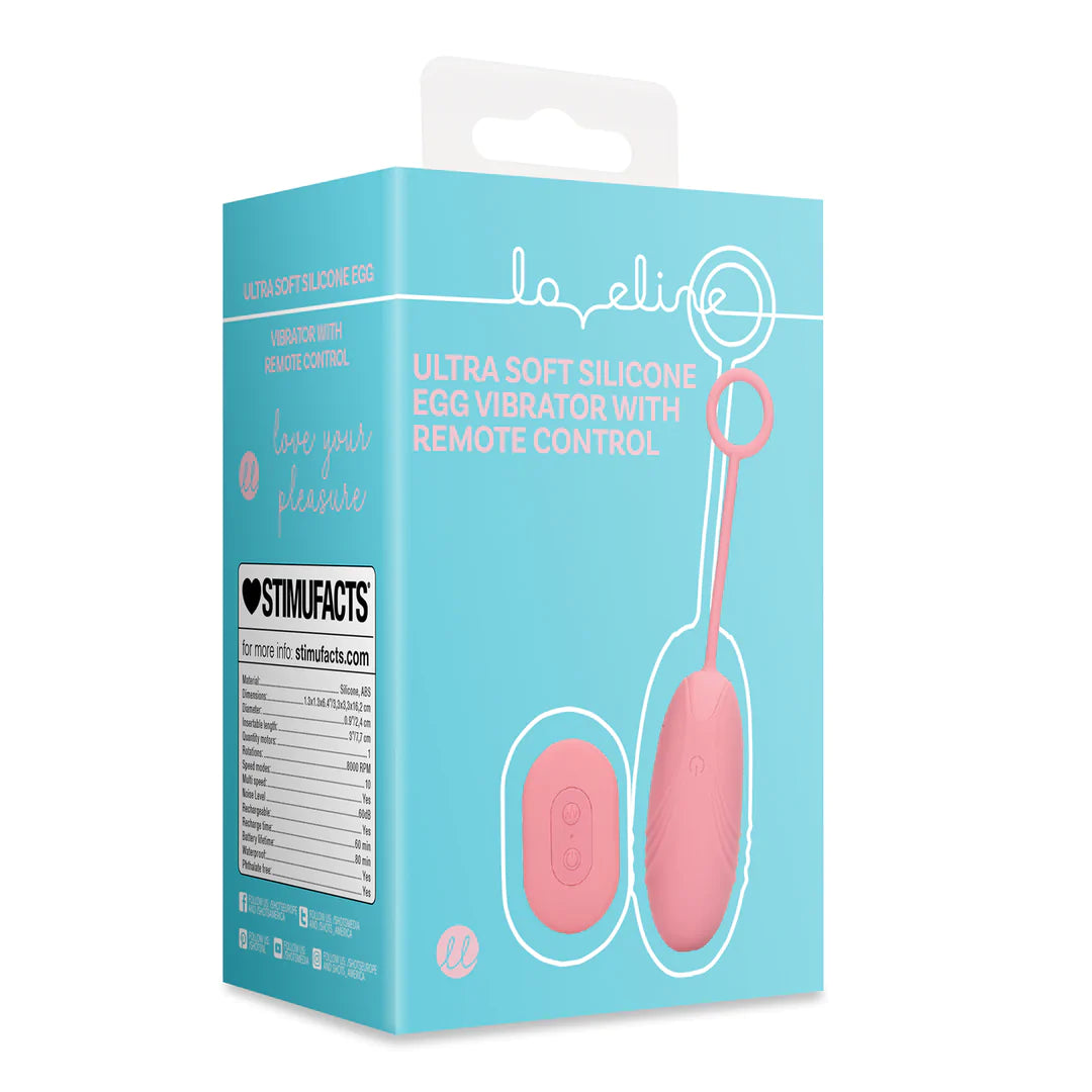 LOVELINE Ultra Soft Egg Vibrator with Remote Control