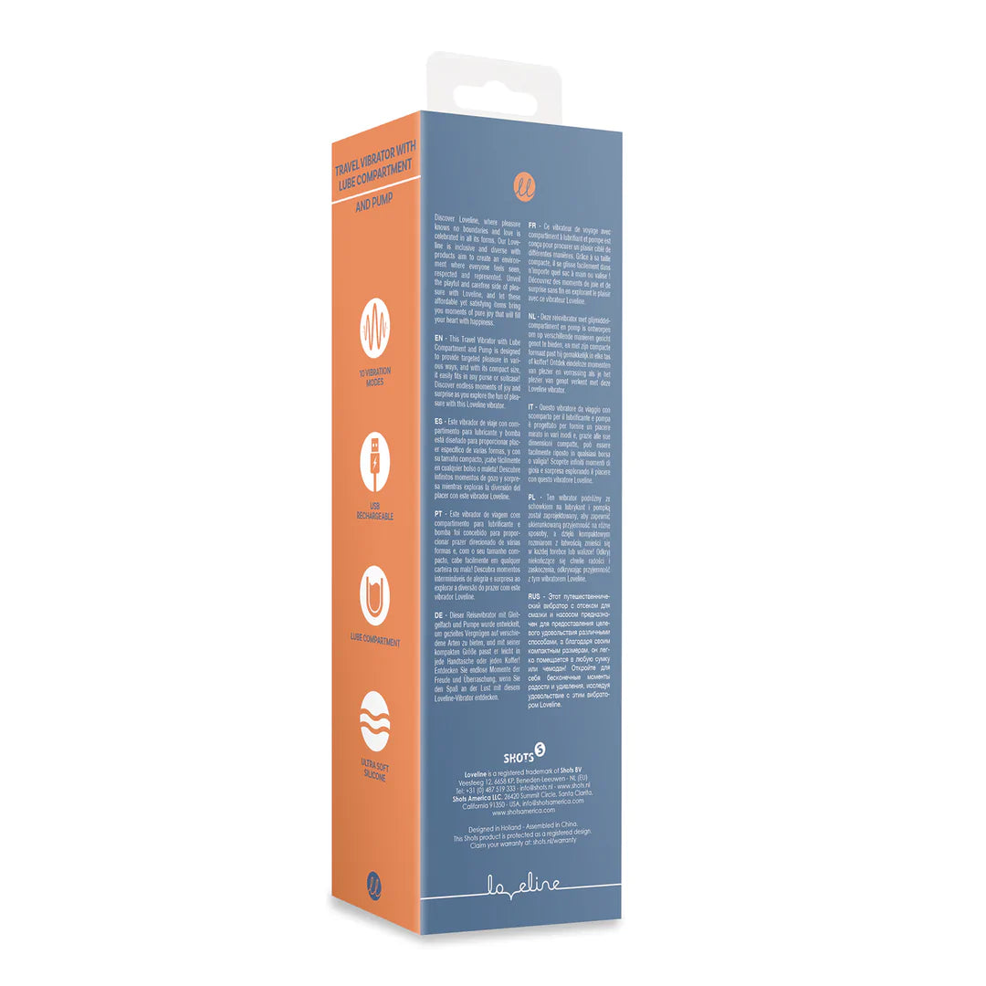 LOVELINE Travel Vibrator with Lube Compartment