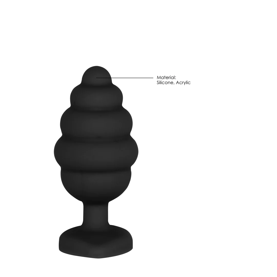 OUCH! Ribbed Diamond Heart Plug