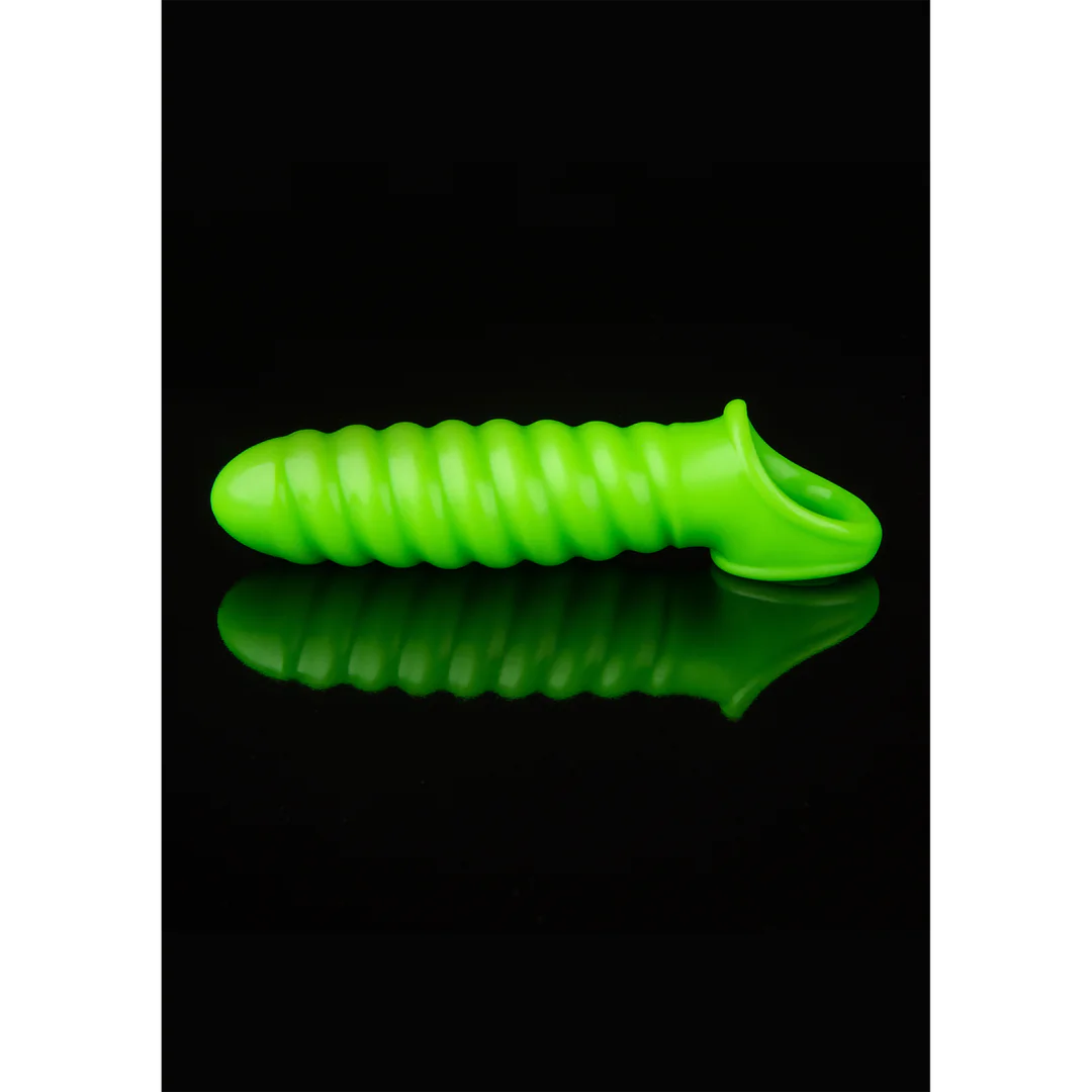 OUCH! Swirl Stretchable Penis Sheath - Glow in the Dark