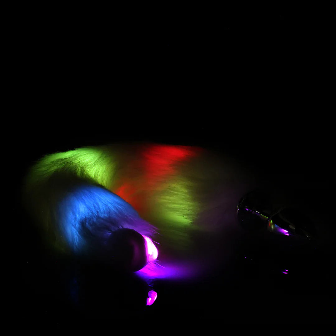 OUCH! Light-Up Fox Tail with Metal Butt Plug