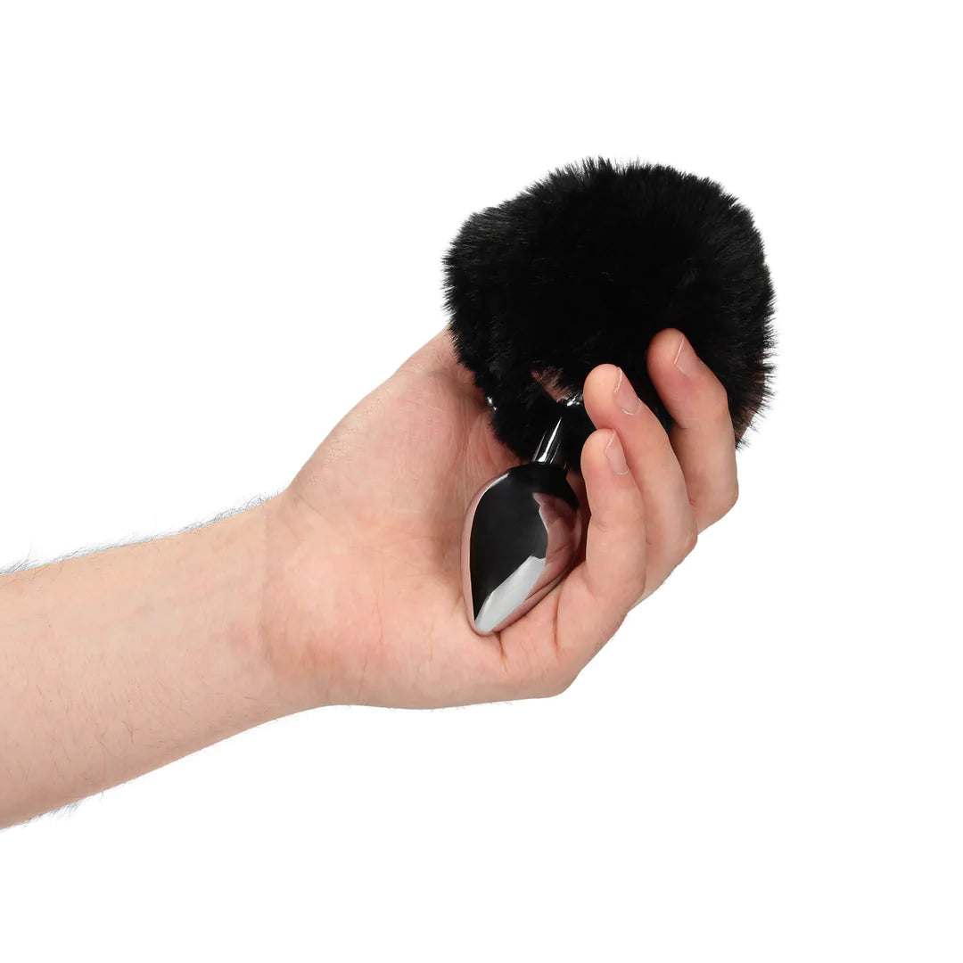 OUCH! Bunny Tail with Metal Butt Plug