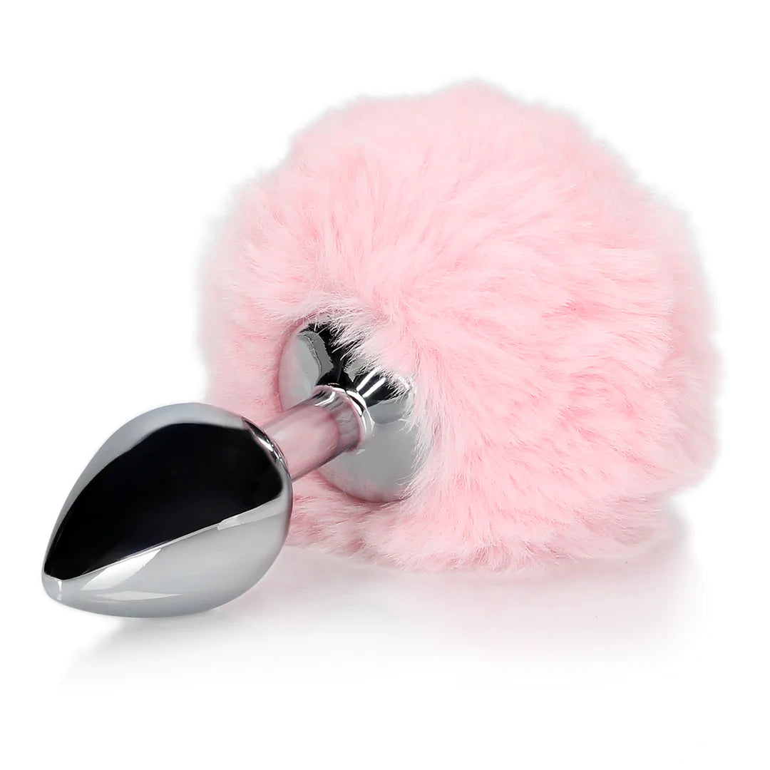OUCH! Bunny Tail with Metal Butt Plug
