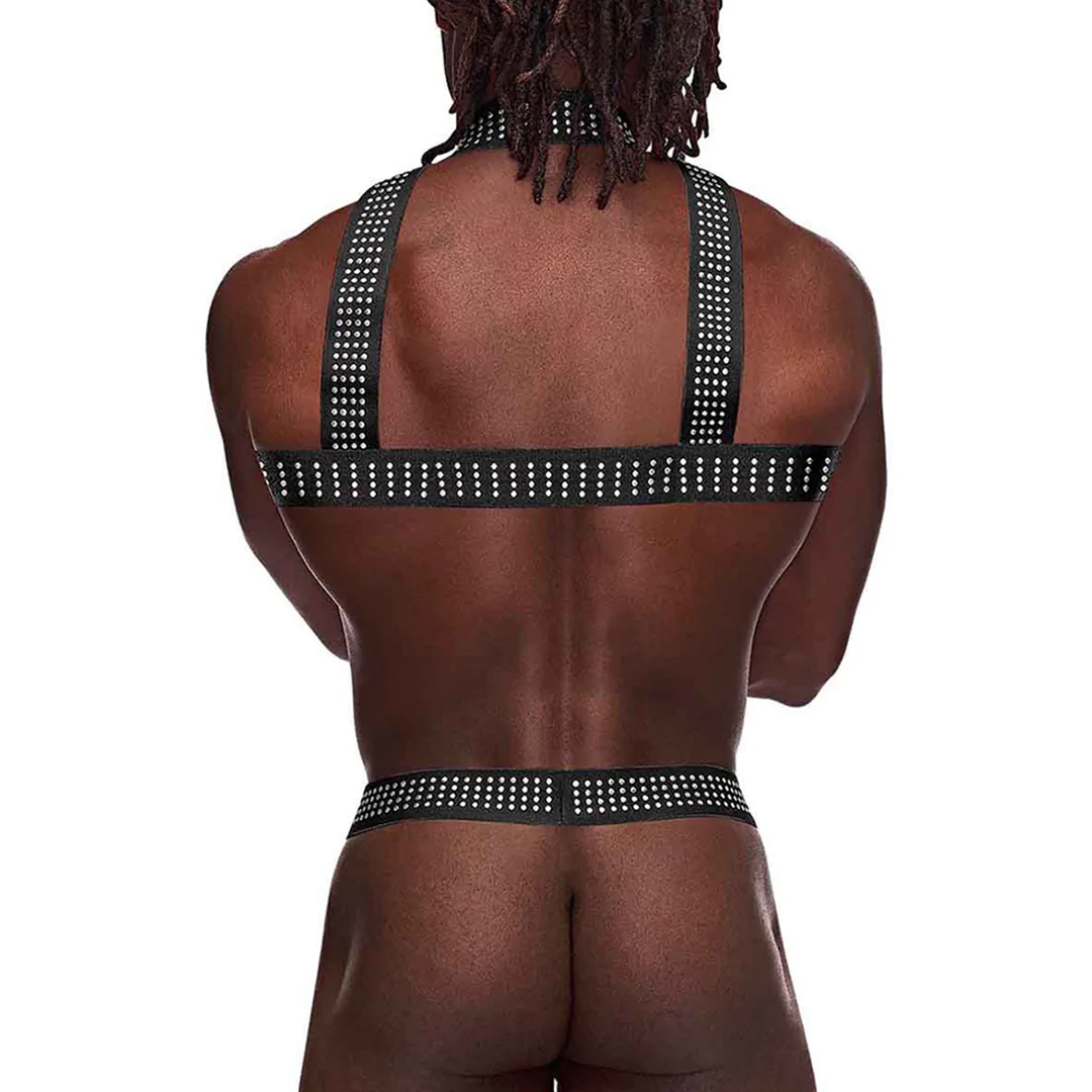 MALEPOWER Elastic Harness with Studs - One Size
