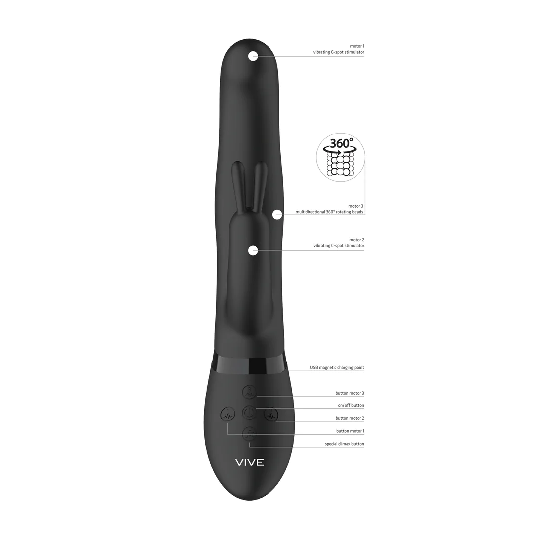 VIVE Izara Rotating Beads Rabbit Vibrator