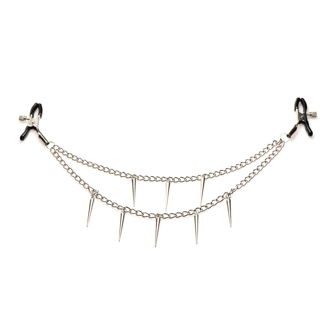 MASTERSERIES Daggers - Double Chain Nipple Clamps