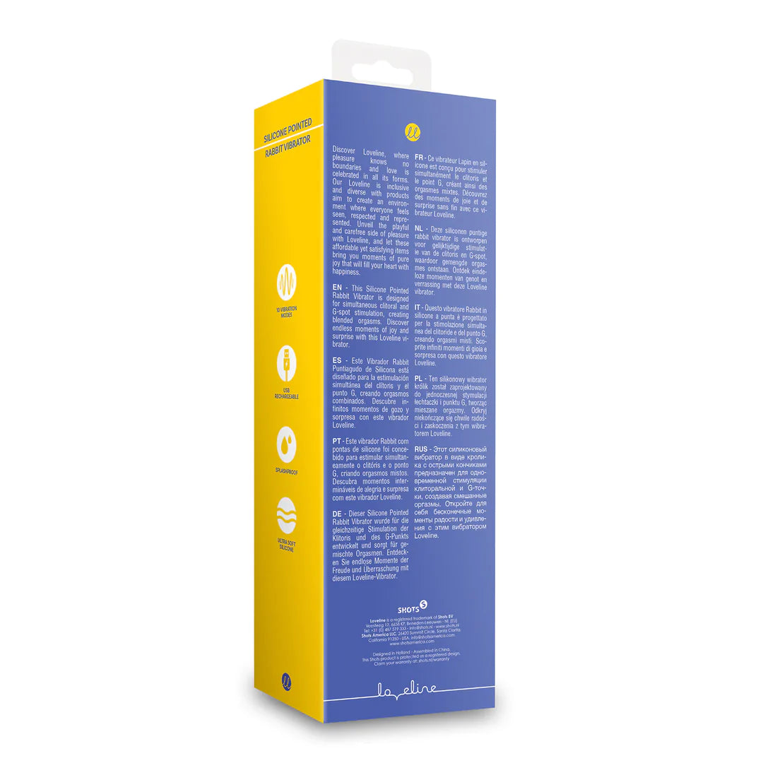 LOVELINE Silicone Pointed Rabbit Vibrator - Protanopia