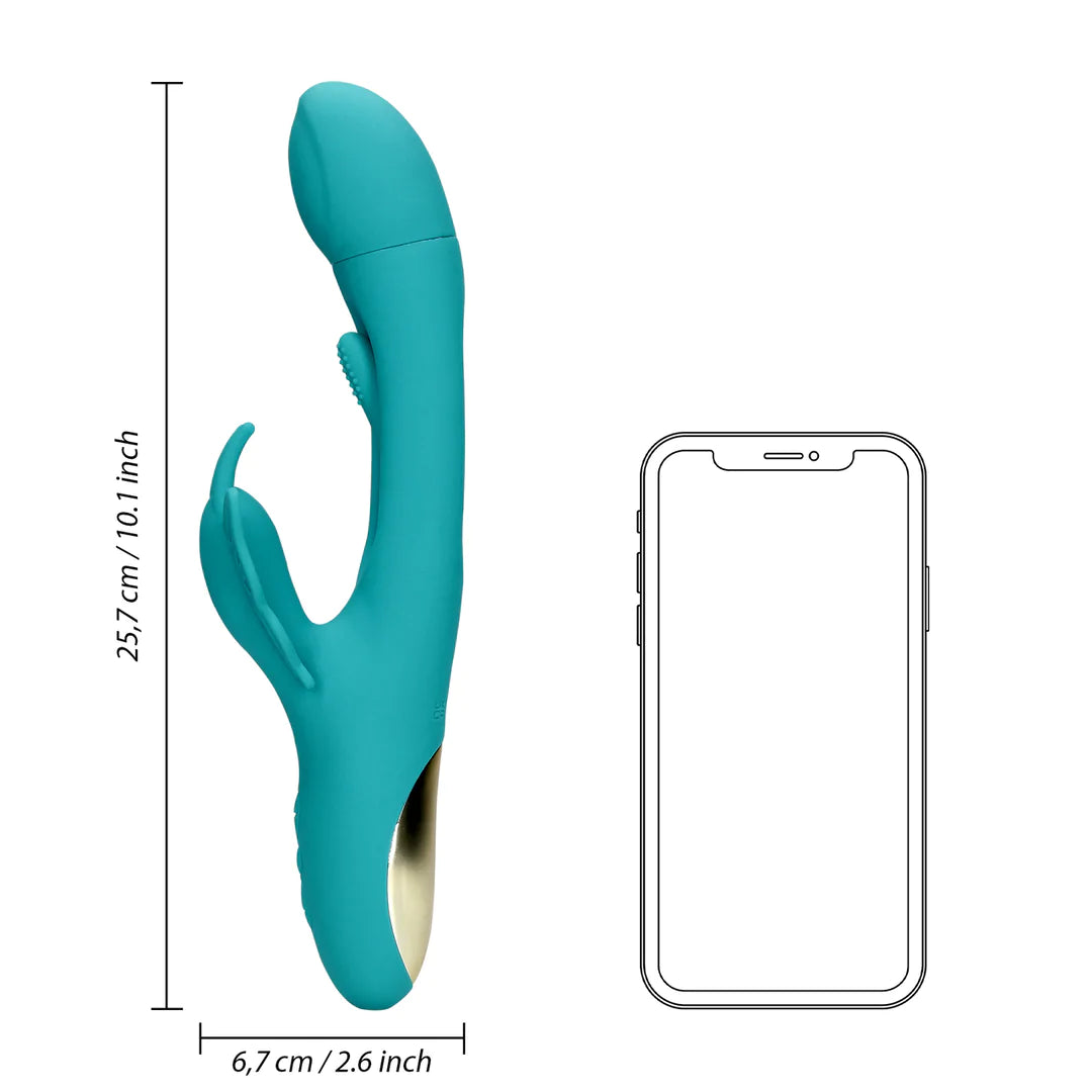 LOVELINE Flapping G-Spot Butterfly Vibrator - Peacock Blue