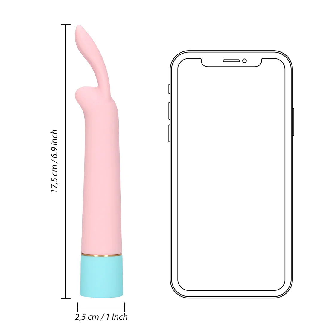 LOVELINE Mini Rabbit Vibrator with USB Charger - Cherry Chiffon