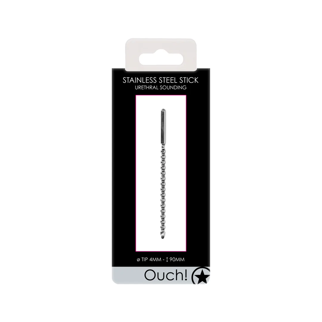 OUCH! Metal Beginners Penis Plug - 0.2" / 4 mm
