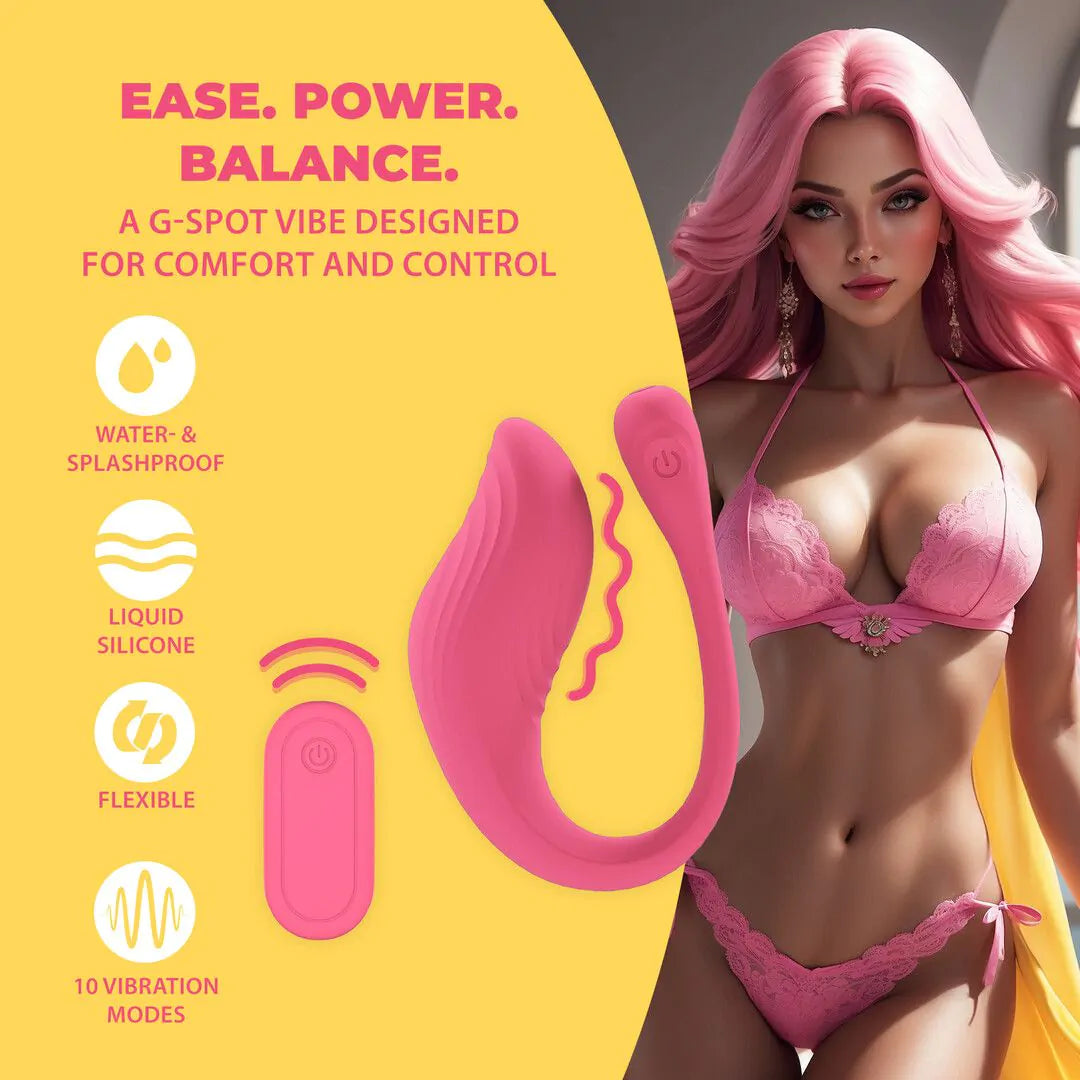 LOVELINE Vibrating G-Spot Vibe with Remote Control - Pink