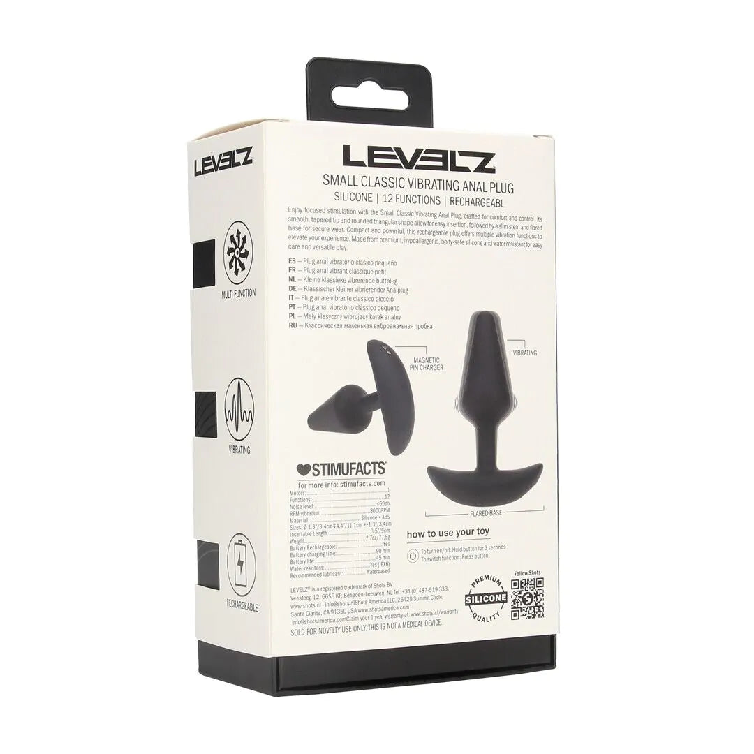 LEVELZ Classic Vibrating Silicone Anal Plug - S