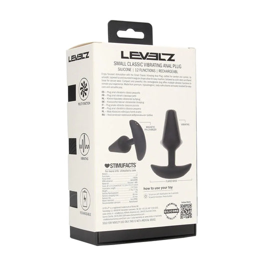 LEVELZ Classic Vibrating Silicone Anal Plug - S