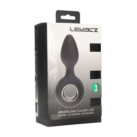 LEVELZ Vibrating Silicone Anal Plug with Loop