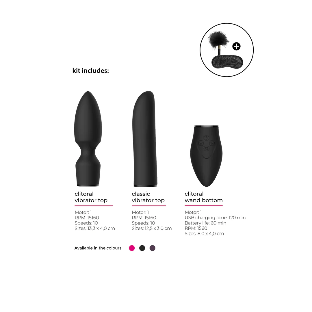 SWITCH Pleasure Kit #4 - Vibrator with Different Attachments