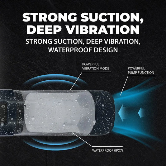PUMPED UltraLift - Automatic Waterproof Masturbator Pump - Gun Metal