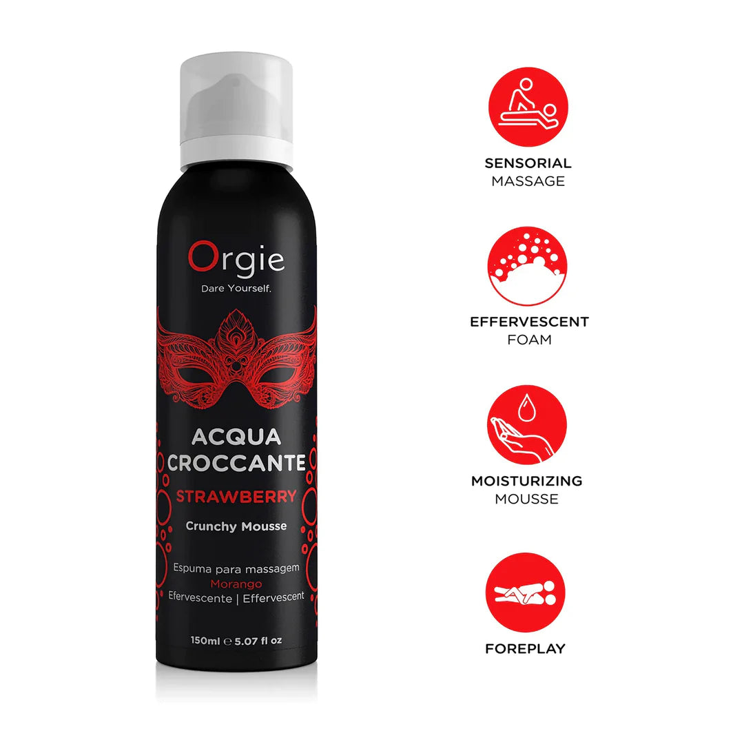 ORGIE Acqua Crocante - Crackeling Massage Foam - 5 fl oz / 150 ml