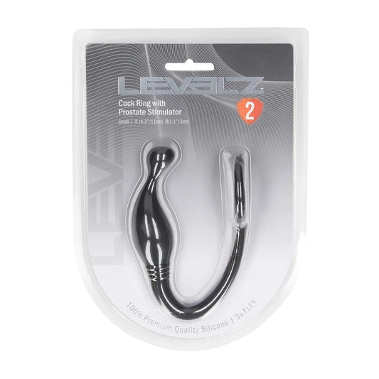 LEVELZ Silicone Cockring with Prostate Stimulator - S