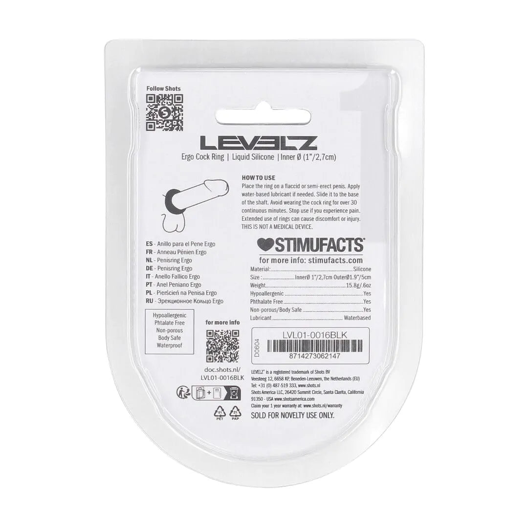 LEVELZ Ergo Liquid Silicone Cockring