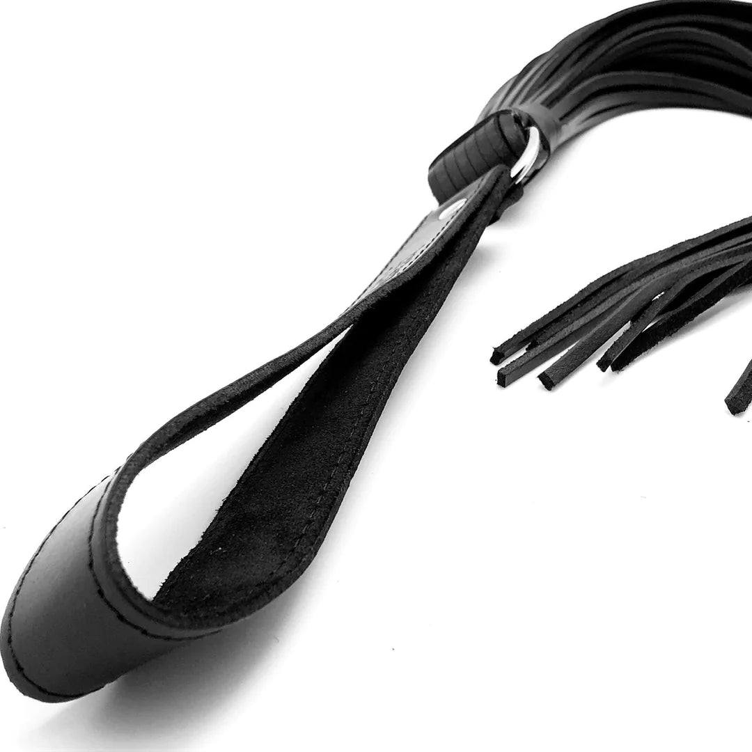 THERED Martinet with Leather Strings - 75 cm - Black