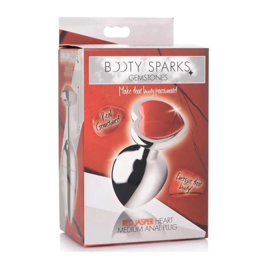 XRBRANDS Red Jasper Heart - Butt Plug - Medium
