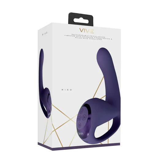 VIVE Riko - Triple Motor Thumper with Advanced Finger Motion & Pulse Wave Stimulator - Purple