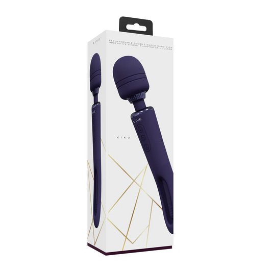 VIVE Kiku - Double Ended Wand with Innovative G-Spot Flapping Stimulator