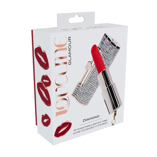 LOVELINE Diamond - Lipstick Vibrator with 4 Attachments - Iridescent