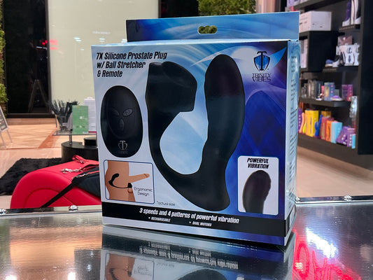 XRBRANDS Silicone Prostate Plug with Ring and Vibration