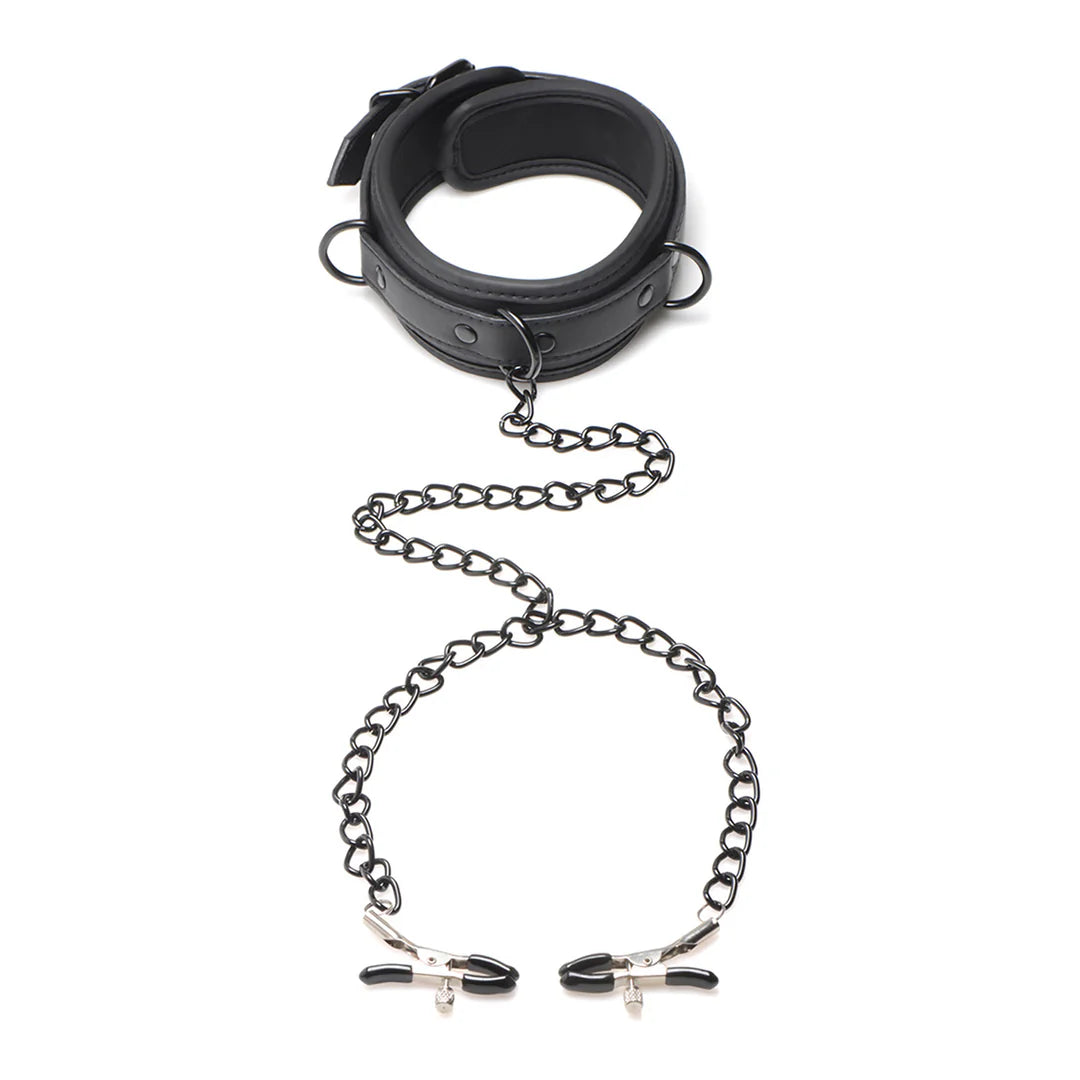 MASTERSERIES Collared Temptress - Collar Nipple Clamps