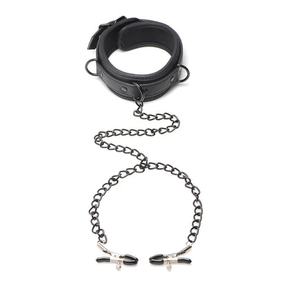MASTERSERIES Collared Temptress - Collar Nipple Clamps