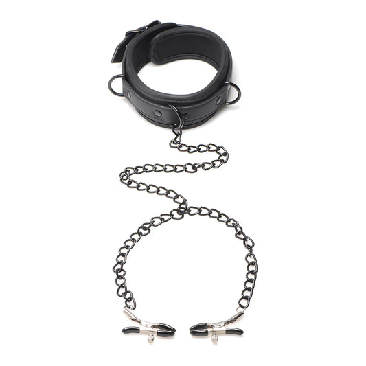 MASTERSERIES Collared Temptress - Collar Nipple Clamps