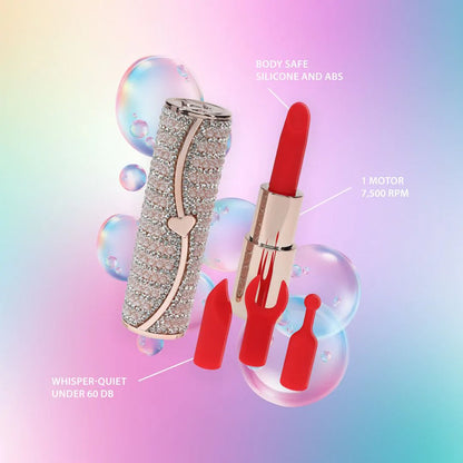 LOVELINE Candy - Lipstick Vibrator with 4 Attachments