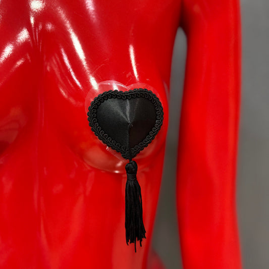 XBLACKBOX Nipple Tassels Silky Heart