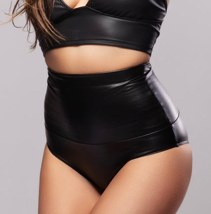 KINKYDIVA LILITH - Butt Lift High Briefs Leather Look