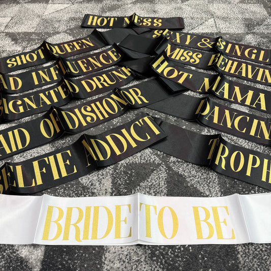 BLACKBOX Bride and Funny Team Bride 12 Pack Belts