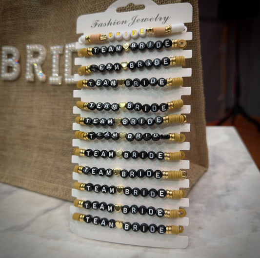 BLACKBOX 12 Pack Bracelets Gifts Bride - Team Bride