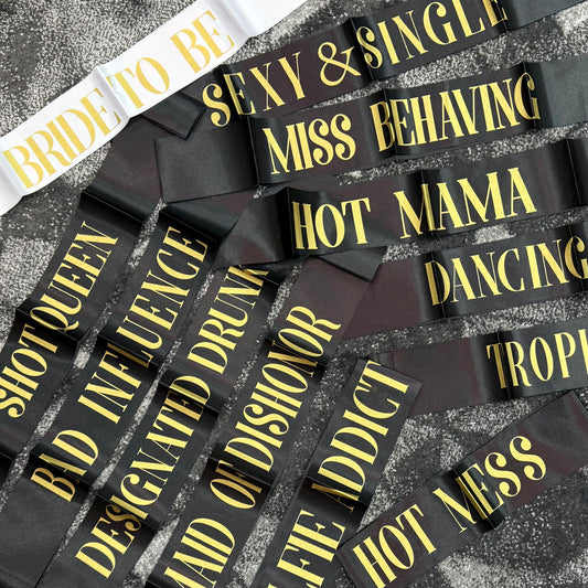 XBLACKBOX Bride and Funny Team Bride 12 Pack Belts