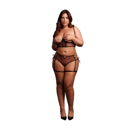 LEDÉSIR Two Pieces Set Open Cup Bra