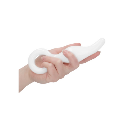 CHRYSTALINO Gripper Glass Dildo with Ring