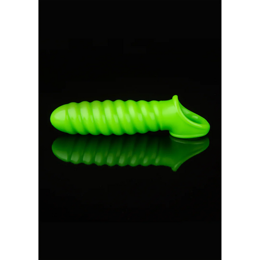 OUCH! Swirl Stretchable Penis Sheath - Glow in the Dark