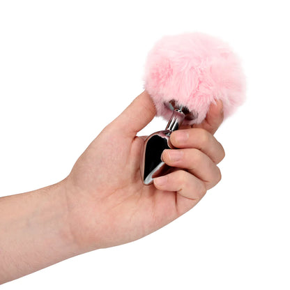 OUCH! Bunny Tail with Metal Butt Plug