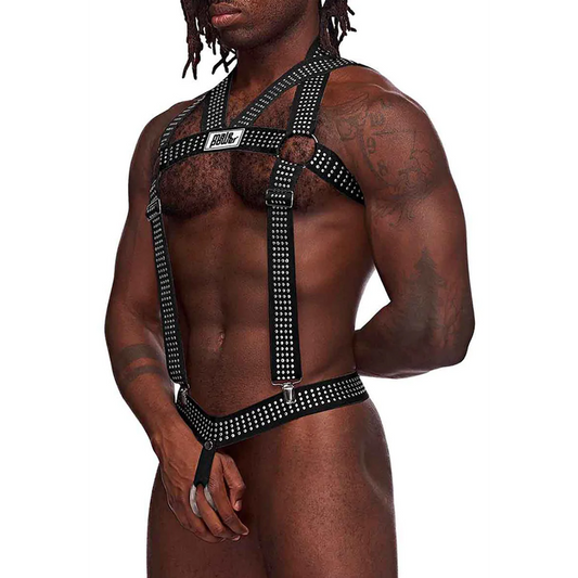 MALEPOWER Elastic Harness with Studs - One Size
