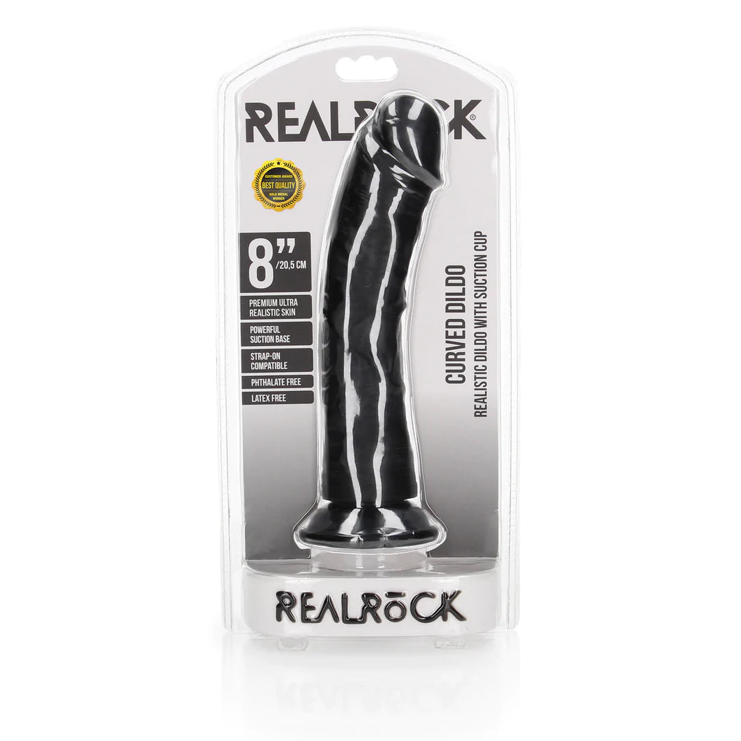 REALROCK Curved Realistic Dildo 8”/20.5cm