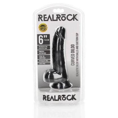 REALROCK Curved Realistic Dildo with Balls 6”/15,5cm