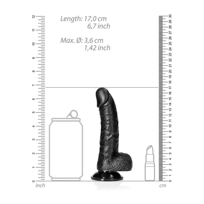 REALROCK Curved Realistic Dildo with Balls 6”/15,5cm